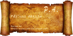 Pócsi Attila névjegykártya